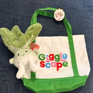 Giggle Scape Bok Choy Stuffed Toy and Tote Bag